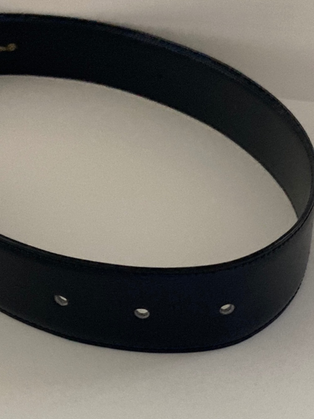 Paloma Picasso Vintage Triple X (Kiss) Black Leather Belt/L/Excellent Condition! - Picture 9 of 9